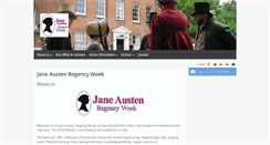 Desktop Screenshot of janeaustenregencyweek.co.uk