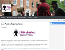 Tablet Screenshot of janeaustenregencyweek.co.uk